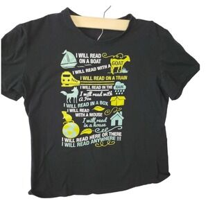 Dr Seuss Youth Tshirt  I'll Read Here or There I'll Read Everywhere short sleeve
